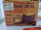 NEW Vintage Oster Lil Fritter Electric Deep Fryer Non Stick Interior Model #732