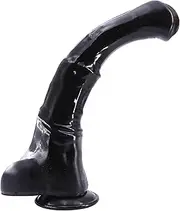 Realistic Horse Dildo,15 inch Huge Thick Thrusting Black Dildo Plug with Suction Cup Sex Toy for Men and Women G-Spot Sex Play