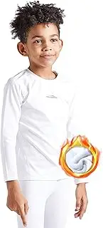 [COOLOMG] Children's Thermal Shirt Thermoactive Long Sleeve Shirt Functional Underwear Base Layer Warm Inner Fleece MUL