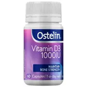 Ostelin Vitamin D3 1000IU - 60 Capsules for Bone & Immune Support