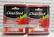 2-PACK CHAPSTICK RED RASPBERRY 0.15 OZ. EACH SEALED TUBE, NEW W/ FREE SHIPPING