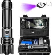LED Torch Rechargeable Flashlight 30000 Lumens Super Bright Torch Light USB