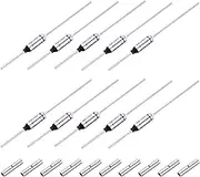 uxcell 10 Pcs Metal Temperature Thermal Fuse SF152Y 157 °C 314.6 °F 15A 250V Cutoff Thermal Fuse with 20 Pcs BN1.25 Bare Terminal Butt Connector for Motor Transformer Electric Industrial