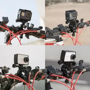 TELESIN泰迅適用GoPro11/10/9/8/7自行車夾摩托車大管徑支架insta360X3X4action運動相機騎行適配GoPro配件