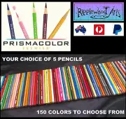 PRISMACOLOR PREMIER Colored Pencils - (150 Colors to choose from) - 5 Pencils