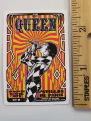 Music STICKER ~ QUEEN Poster for Concert at the Pavillion de Paris, FRANCE 1979