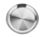 Stainless Steel Round Thickened Dessert Single-layer Plate BBQ Tableware Dish-Matte - Matte
