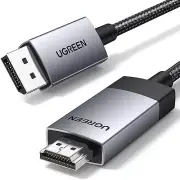 UGREEN Displayport to HDMI Cable 1M 4K@60Hz HDR Active DP 1.2 to HDMI 2.0 Cor...