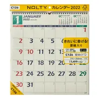 在飛比找誠品線上優惠-C126 NOLTYカレンダー壁掛け12 2022