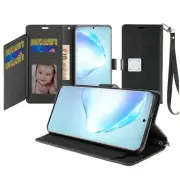 GSA Luxury Flip Wallet Case for Samsung Galaxy S20 Plus - Black