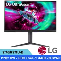 在飛比找誠品線上優惠-LG 樂金 27GR93U-B 27吋 UltraGear™