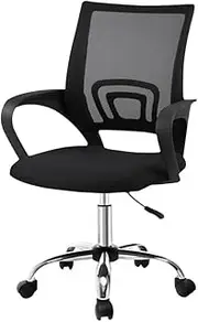 Artiss Ergonomic Office Chair Mesh Computer Desk Chairs Height Adjustable Seat with Lumbar Support, High Back and 360°-Swivel Seating Black for Gaming Room Executive Home