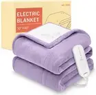Luxeheat Heated Blanket Electric Blanket, Soft Flannel Sherpa Heated Throw, Heat