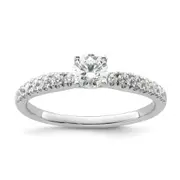 14K White Gold Lab Grown VS/SI FGH Diamond Two Promises Engagement Ring