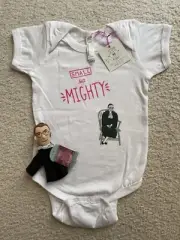 NWT RBG Ruth Bader Ginsburg Set Baby One Piece 12 Mo Puppet & Fridge Magnet