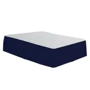 Solid Pleated Bed Skirt Wrinkle & Fade Resistant Blue _Twin