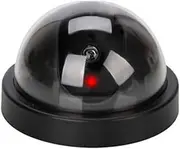 Black Dome Fake Dummy Security CCTV Camera Waterproof IR LED Flashing Red Light Outdoor Indoor Surveillance