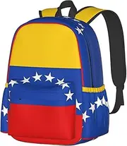 [vacsAX] Flag of Venezuela School Backpack Rucksack Large Capacity Back Pack with Front Pocket Lightweight School Bags