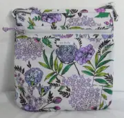 Vera Bradley Women Purse Bag LIGHTEN UP SLIM CROSSBODY LAVENDER BOTANICAL