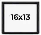 16x13 Shadow Box Frame Black | 1 Inches Deep Real Wood Farmhouse Shadowbox Displ