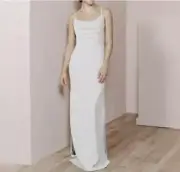 NWT Reverly Skye Velvet White Pearl Dress 10 0424
