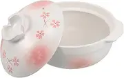 CONGARTENO Japanese Donabe Clay Cooking Pot with Lid Versatile High-temperature Resistant Casserole for Soup and Stew Essential for Family Meals