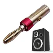 Speaker Connector Banana Plugs,4mm Copper Gold-Plated Wire Connector Banana Plugs | No Signal Loss Home Sound Systems for Audio and Amplifier for Home Theater
