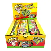 WARHEADS Tropical Sour Taffy 2-In-1 Chewy Bars Tropical Candy Variety Box of 24