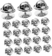 HAPINARY 50 Sets Locking Pin Keeper Lapel Pin Clasps Lapel Pin Tie Tacks Tie Tack Pins Lenghtlarge Button Tie Pin Backed Supplies Badges Backing Holder Pin Badge Making Board Corsage Buns