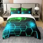 Duvet Cover Geometrical Comforter Cover Set Beehive Bedding Set