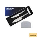 GST-B57/SP GLOBAL Santoku 16cm 3-piece set with scraper all stainless steel made