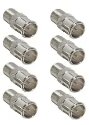8 Pack Lot F type Quick Plug RF Coax Cable Adapter Connector - Male to Female