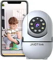 JAIOTlink 1080P Indoor Camera Wireless for Home Security, 5G&2.4G WiFi Baby/Dog/Pet Camera with Phone APP, Color Night Vision, Motion Detection&Tracking, 2 Way Audio, Compatible with Alexa