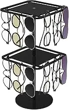 EUIOOVM Glasses Stand Display Rotating Sunglasses Rack for Showcase Watches Acrylic Rotating Display Stand Eye Glasses Organizer, C