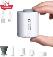 Tiny Portable Air Pump & Camping Light - USB Rechargeable, 1300mAh Battery