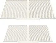 2Pcs Silicone Dish Drying Mat for Kitchen Counter Foldable Dish Drainer Mat Heatproof Dish Drain Board with Bevelled Raised Strips for Dishes Utensils Cups (Beige, L and M)