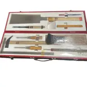 Japanese Kakuri Carpenter Tool set Hand plane hand saw etc With case Vintage DIY