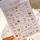 Nail Slider Glitter Persistent Valentine Diy Design Decals Manicure Sticker Diy