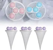 Laundry Hair Catcher, 2025 New Floating Hair Filtering Mesh Removal Pet Hair Remover for Laundry Reusable Washer Hair Catcher Hair Filter Bag Lint Catcher for Washing Machine (Purple, 3pcs)