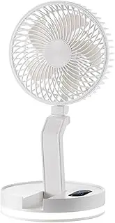 Folding Camping Fan USB Rechargeable Desktop Fan Wall Mounted Fan Support 3 Adjustable Wind s with Night Light for Camping Picnic Home Bedroom Kitchen Office