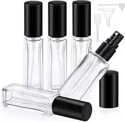 Segbeauty Perfume Empty Bottles, 5pcs Travel Perfume Refillable Bottle 10ml, Perfume Atomiser for Men and Women, Good for Toner, Perfume and Cologne (Clear)