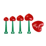 5pcs/Set Heart Shape Plastic Measuring Spoons and Egg Separator Nesting Measure