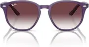 [Ray-Ban] Kids' Rj9070s Round Sunglasses, Opal Violet/Grey Gradient Violet, 46 mm