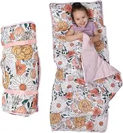 Morxy Toddler Nap Mat with Pillow & Blanket - Extra Large Portable Roll Up Nap Mats with Name Tag - Thick Kids Sleep Mat for Daycare, Preschool, Travel and Camping - for Age 3 and up
