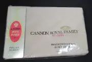 Cannon Royal Family Off White Ivory Twin Flat Sheet Vintage New Old Stock