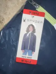NEW Spyder Youth Full Zip Hooded Superlite Jacket Size Medium (10/12) Boy Blue
