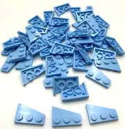 Lego 50 New Bright Light Blue Wedge Plates 3 x 2 Left Parts