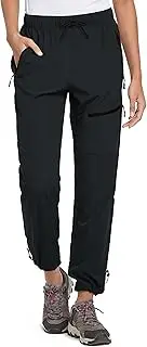 [Tallemon] Women's Tall Hiking Pants 31/33/35/37 Inseam Quick Dry Lightweight Water Resistant Cargo Pants 4 Zipper Pockets