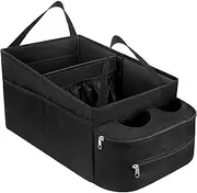 Car Seat Storage Organizer,Car Organizer Backseat,Passenger Seat Storage Box,Foldable Car Seat Organizer,Nonslip Backseat Car Organizer,Waterproof Passenger Seat Organizer for Cars Vans