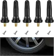 5PCS TPMS 20008 Tire Valve Stem, Snap-in Rubber Tubeless Tire Pressure Sensor Valve Stem ​Replacement Compatible with Commander, Liberty, Lucerne, Avenger, Charger, Durango